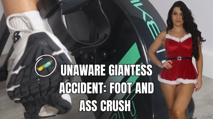 Unaware giantess accident: foot and ass crush - OnlyVanessa (custom clip)