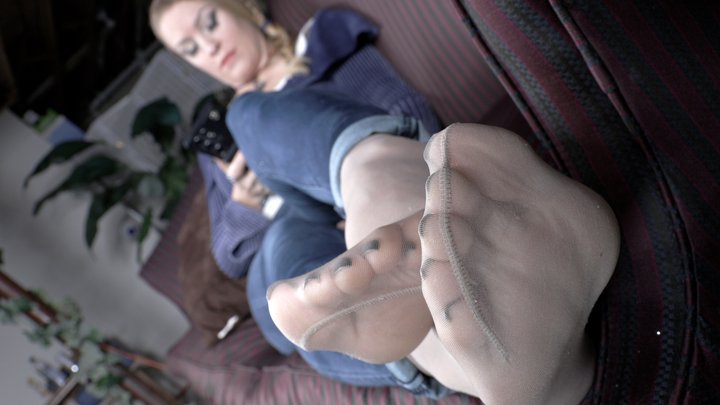 Jeans And Beige Colored Stockings - Full Movie