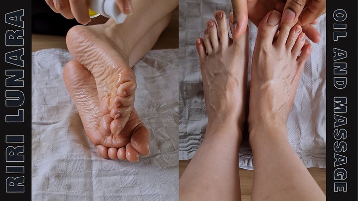 Riri Lunara - Teasing Oil Dripped Toes & Sensual Foot Massage with Jack Frost
