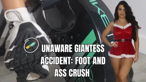 Unaware giantess accident: foot and ass crush - OnlyVanessa (custom clip)