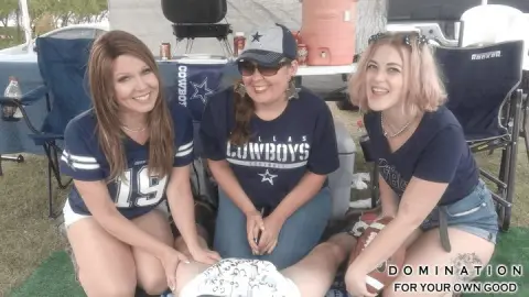Tailgate Party Diapering! Diapered on game day by Stepmommy Katherine as Stepsister Shelley & her friend Claire watches on and helps! - HD WMV