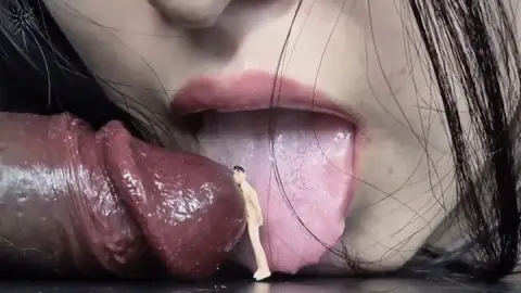 Cuckholding my tiny husband inside a condom