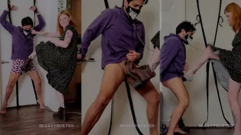 Kay’s Doc Marten Ballbusting in a Dress! Amateur CBT