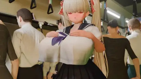 Giantess on the subway